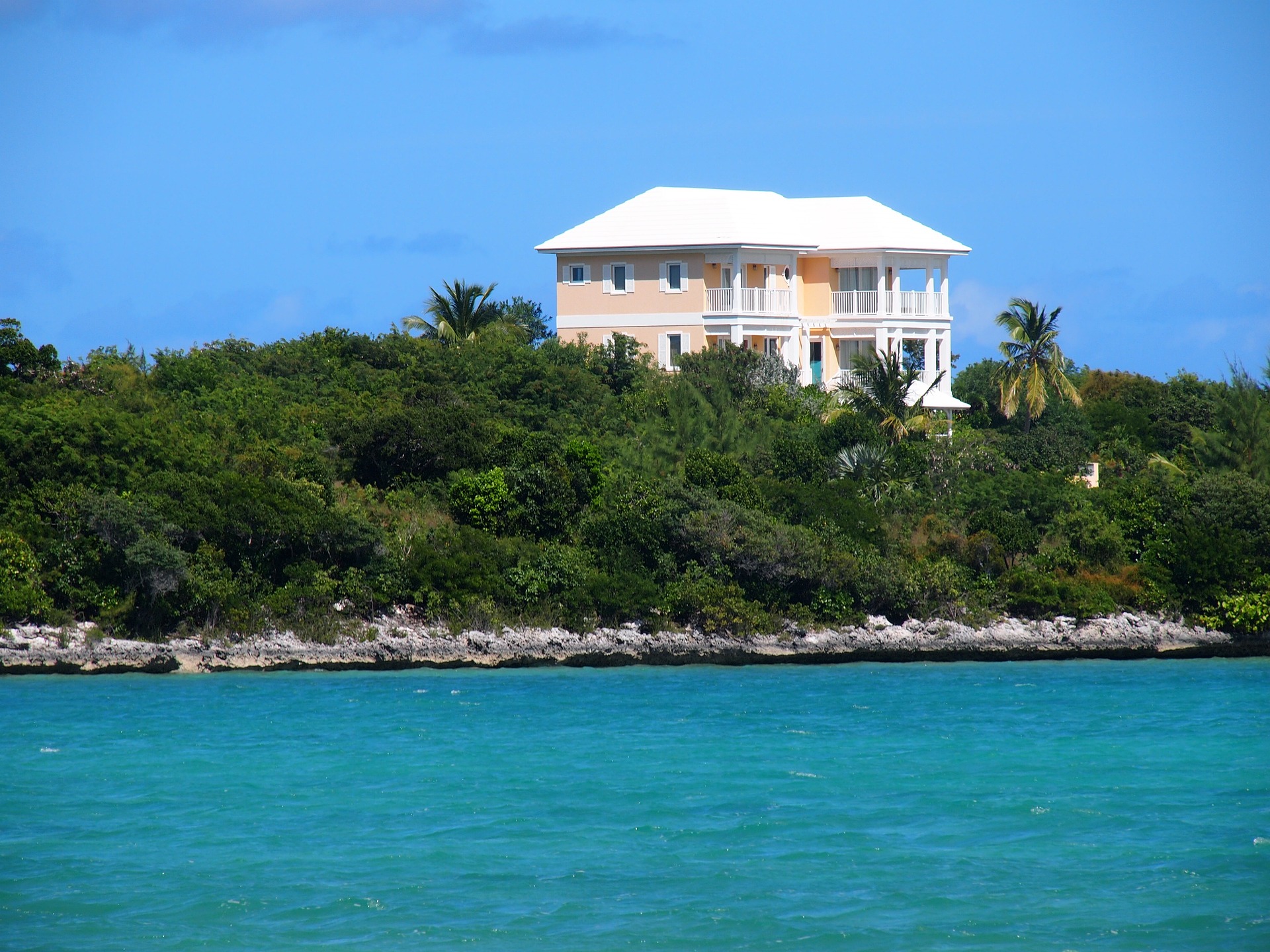 villa sulla costa delle exuma islands, vicino a musha cay